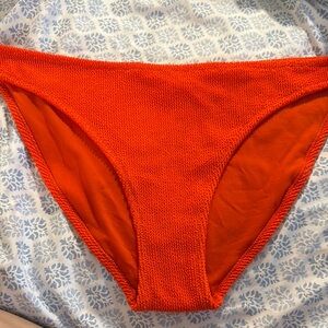 Kona Sol Orange Textured Bikini Swim